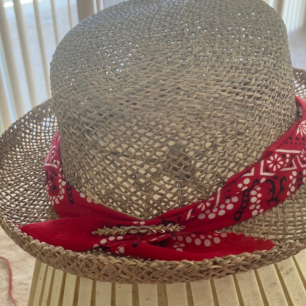 Bandana accented summer hat